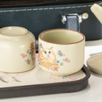 Travel Teapot Set & Two Cups - Cat Lover