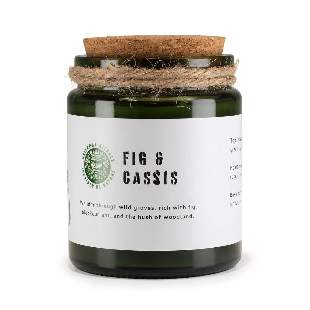 Greenman Woodwick Soy Candle - Fig & Cassis