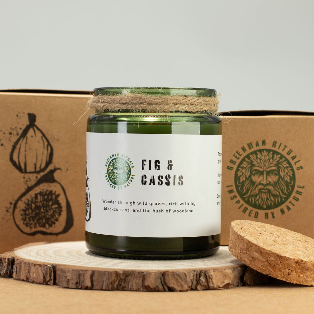Greenman Woodwick Soy Candle - Fig & Cassis