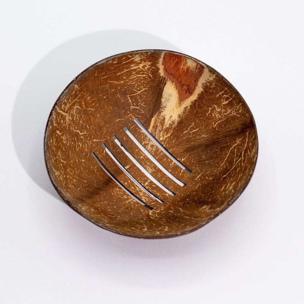 Natural Coconut Soap Dish - Round - 11cm