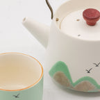 Thousand Miles - Tea Set - Four Cups - Ceremonial Cloth & Bamboo Grip
